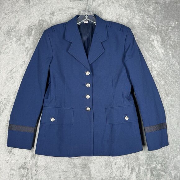 Hanover Uniform Co Blazer Womens 6 Short Blue Wool Blend Military School Preppy - Picture 2 of 9